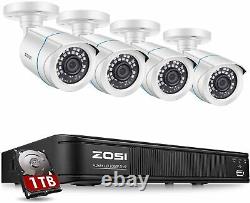 ZOSI H. 265+ 5mp Lite DVR Outdoor CCTV 1080p Security Camera Surveillance System