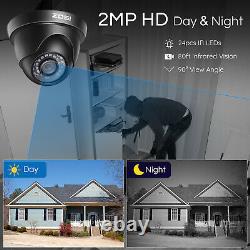 ZOSI H. 265 8CH 5MP Lite DVR 1080P Outdoor Indoor Home Security Camera System 1TB