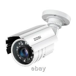 ZOSI H. 265+ DVR 1080P CCTV Home Security Camera System IR Night Vision 0-1TB