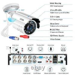 ZOSI H. 265+ DVR 1080P CCTV Home Security Camera System IR Night Vision 0-1TB