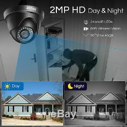 ZOSI H. 265+ Outdoor Dome Home Surveillance Security Camera System 8CH HDMI DVR