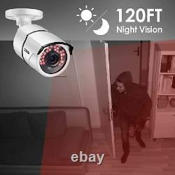 ZOSI H. 265+ Outdoor Security Camera System 1080p 8CH 5MP Lite DVR 2TB for Home