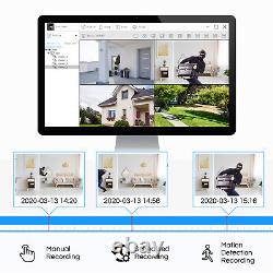 ZOSI H. 265+ Outdoor Security Camera System 1080p 8CH 5MP Lite DVR 2TB for Home