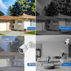ZOSI H. 265+ Outdoor Security Camera System 1080p 8CH 5MP Lite DVR 2TB for Home