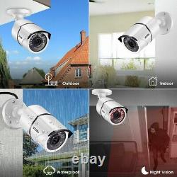 ZOSI H. 265+ Outdoor Security Camera System 1080p 8CH 5MP Lite DVR 2TB for Home