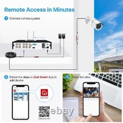 ZOSI H. 265+ Outdoor Security Camera System 1080p 8CH 5MP Lite DVR 2TB for Home