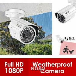ZOSI Home Security Camera System H. 265+5MP Lite DVR 1080P Outdoor Camera 1TB HDD