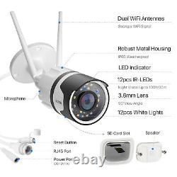 ZOSI WiFi Outdoor Home Security Wireless IP Camera with IR Night Vision 4 Pack