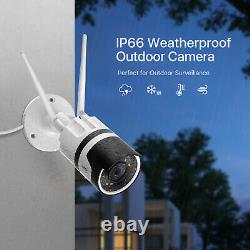 ZOSI WiFi Outdoor Home Security Wireless IP Camera with IR Night Vision 4 Pack