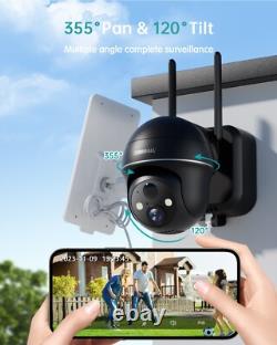 ZUMIMALL 2pack X2BK +128GBSD Card2 Wireless Outdoor Home Solar Security Camera