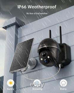ZUMIMALL 2pack X2BK +128GBSD Card2 Wireless Outdoor Home Solar Security Camera