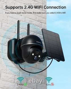 ZUMIMALL 2pack X2BK +128GBSD Card2 Wireless Outdoor Home Solar Security Camera