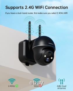 ZUMIMALL 2pack X2BK +128GBSD Card2 Wireless Outdoor Home Solar Security Camera