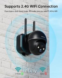 ZUMIMALL 2pack X2BK +128GBSD Card2 Wireless Outdoor Home Solar Security Camera