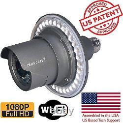 Zeus CCTV 1080p WiFi Floodlight Camera Night Vision Home Security Cam (2 PACK)