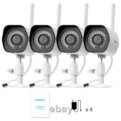 Zmodo 1080P 4-Pack Smart Security Camera WiFi Outdoor Security Camera Renewed