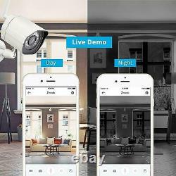 Zmodo 1080P 4-Pack Smart Security Camera WiFi Outdoor Security Camera Renewed