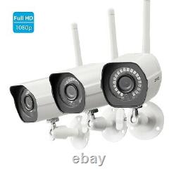 Zmodo 1080p CCTV WiFi Security Bullet IP Camera 3 Pack Outdoor IR Cut