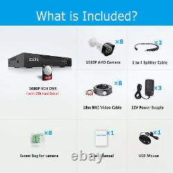 1080p Home Security Camera System Cctv Outdoor Avec 2 To Hard Drive 8ch Dvr Kits