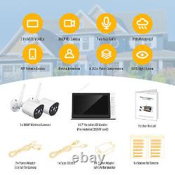 1080p Home Security Camera System Wireless Cctv With 7monitor 2 Way Audio +32gb