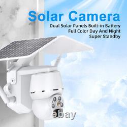 1080p Sans Fil Solar Power Wifi Outdoor Home Security Ip Camera Night Vision Hd