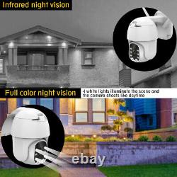 1080p Sans Fil Solar Wifi Outdoor Home Caméra De Sécurité Night Vision+6pcs Batterie