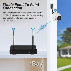 1080p Système De Caméra Sans Fil Home Security Kit Wifi Enregistrement Audio Nvr 8ch Cctv