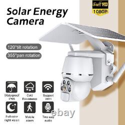 1080p Wireless Solar Power Wifi Outdoor Home Security Caméra Ip Night Vision Us