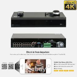 16 Channel 4k Nvr (16) 8mp 2160p Accueil Ip Poe Dome Security Camera System 2 To Hdd