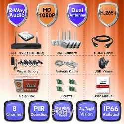 2 Voies Audio Wireless 3mp Home Security System Network Vidéosurveillance Caméra Wifi 1 To Hdd