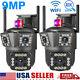 2x 3 Objectifs Hd 1080p Caméra Ip Wifi Sans Fil Extérieure Cctv Ptz Sécurité à Domicile Caméra Ir