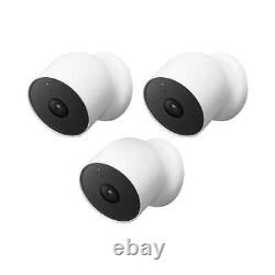 3 Pack Google Nest Cam Batterie Extérieur Ou Intérieur Sans Fil Caméra De Sécurité