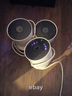 3 caméras de sécurité intérieure/extérieure Google Nest Cam 1080p