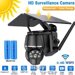 4pc 1080p Wireless Solar Power Wifi Outdoor Home Security Caméra Ip Night Vision
