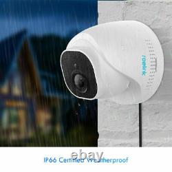 4pcs Poe Ip Security Camera 5mp Outdoor Surveillance Weatherproof Audio Rlc-520