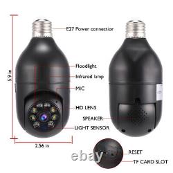 4x 360° 1080p Ip E27 Ampoule Optique Caméra Wi-fi Night Smart Home Wireless Security