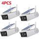4x Solar Batterie Powered Wifi Outdoor Ptz Home Security Camera System Wireless
