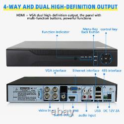 8CH 5MP DVR Extérieur Maison CCTV 4K HD Système de Caméra de Sécurité Kit Vision Nocturne IP66