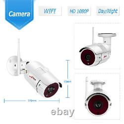 8ch 12 Monitor 1080p Wireless Security Camera System Outdoor Avec 1 To Hdd Cctv