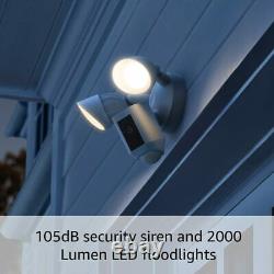 Anneau Smart Lighting Projectlight Cam Wired Plus Sirène De Sécurité Domiciliaire 105db Noir