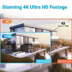 Annke 4k Ultra Hd 5mp/8mp Caméra De Sécurité Cctv Système 8ch Dvr Home Outdoor 0-4tb