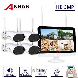 Anran Wireless Security Camera System Outdoor Home With 12''monitor Wifi Nvr Kit