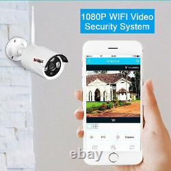 Anspo 4ch Wireless 1080p Nvr Outdoor Home Wifi Camera Cctv Security System Vidéo