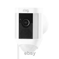 Bague Spotlight Cam Wired Caméra De Sécurité Extérieure Two-way Talk, Fonctionne Avec Alexa