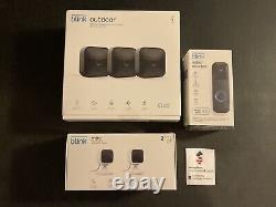 Blink Home Security 6 Camera Bundle Outdoor, Indoor Mini, Doorbell Alexa, Nouveau