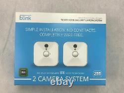 Blink Motion Detection Indoor Home Security Camera System 2 Pièces, Blanc