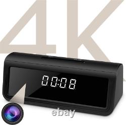 Caméra 4k Cam Wifi Horloge Maison Sécurité Nanny Caméra Avec Vision Nocturne