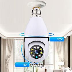 Caméra Ampoule LED de sécurité sans fil pour la maison avec panoramique à 360°, WiFi IP, 1080P HD