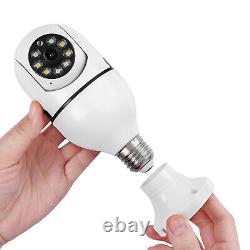 Caméra Ampoule LED de sécurité sans fil pour la maison avec panoramique à 360°, WiFi IP, 1080P HD