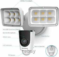 Caméra D'éclairage Amcrest Smart Home 1080p Sécurité Caméra Extérieure Sans Fil W